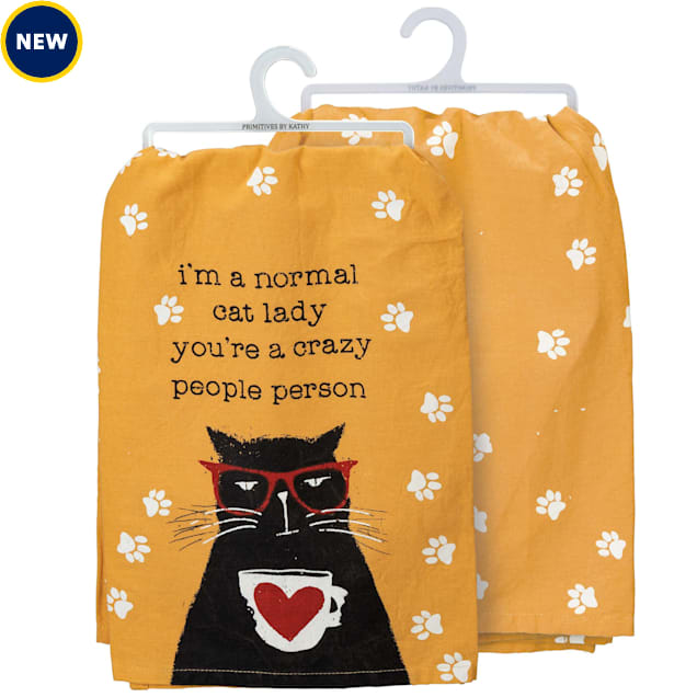 Primitives by Kathy I'm A Cat Lady Kitchen Towel - Carousel image #1