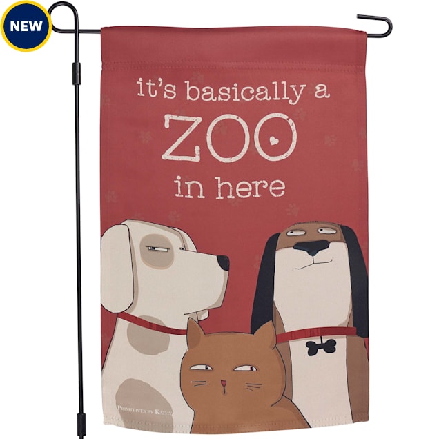Primitives by Kathy It's Basically A Zoo In Here Garden Flag - Carousel image #1