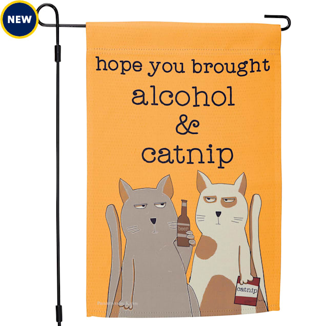 Primitives by Kathy Alcohol And Catnip Garden Flag - Carousel image #1