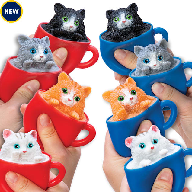 Schylling Pop-a-Chino Kitties Squeeze Toy, Assorted - Carousel image #1