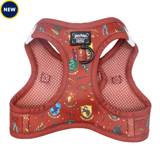 Sassy Meow Cat Harness, Harry Potter Red, X-Small - Carousel image #1