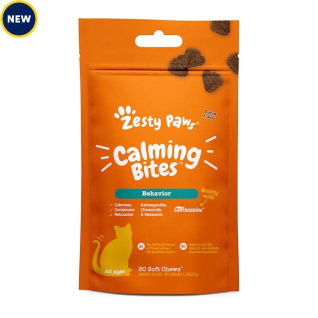 Zesty Paws Calming Bites Bacon for Cats, 1.3 oz., Count of 30 - Carousel image #1