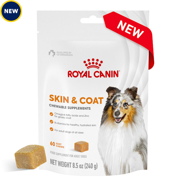 Royal Canin Supplements Skin & Coat Soft Chews for Adult Dogs, Count of 60, 8.47 oz. - Carousel image #1