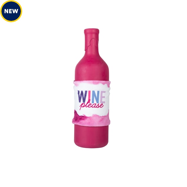 PetShop by Fringe Studio Wine Please Rubber Dog Toy - Carousel image #1