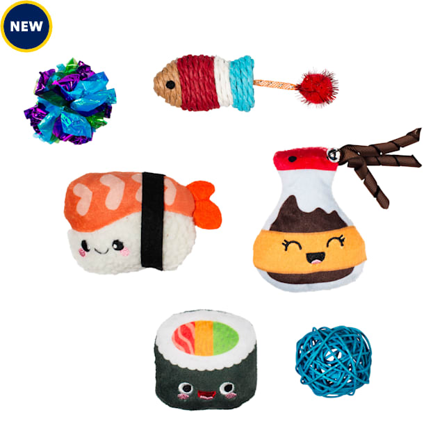 PetShop by Fringe Studio True Soymates Cat Toy, Small, Pack of 6 - Carousel image #1
