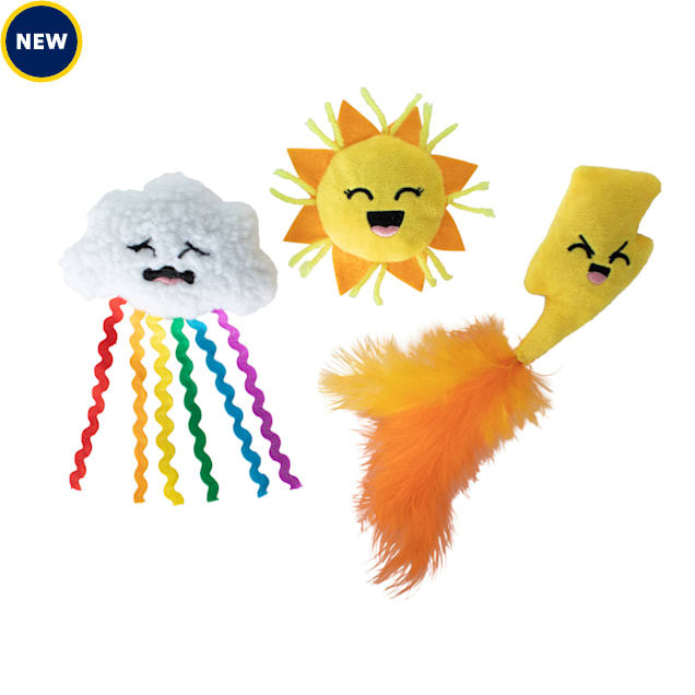 PetShop by Fringe Studio Purr-Fect Weather Cat Toy, Small, Pack of 3 - Carousel image #1