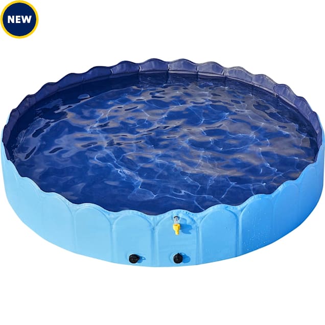 Topeakmart Foldable Plastic Dog Swimming Pool with Sprinkler, 3X-Large - Carousel image #1