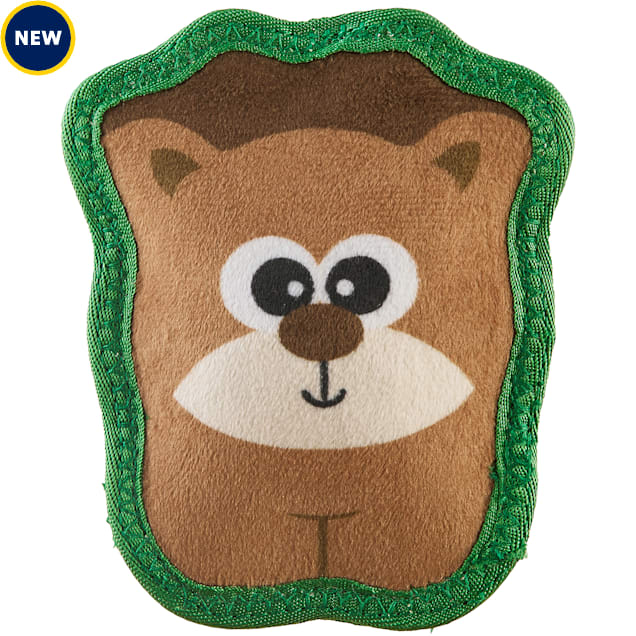 Outward Hound Brown Tough Skinz with Two Tough Layers, Reindeer Durable Squeaky Dog Toy, Small - Carousel image #1