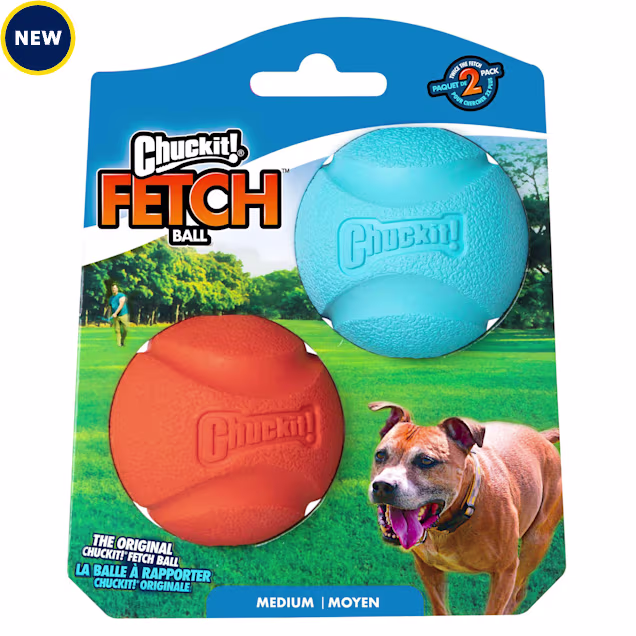 Chuckit! Fetch Ball Dog Toy, Medium, Pack of 2 - Carousel image #1