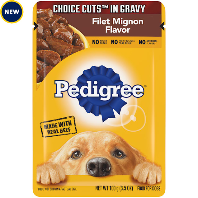Pedigree Choice Cuts in Gravy Filet Mignon Flavor Adult Soft Wet Dog Food, 3.5 oz., Pack of 16 - Carousel image #1