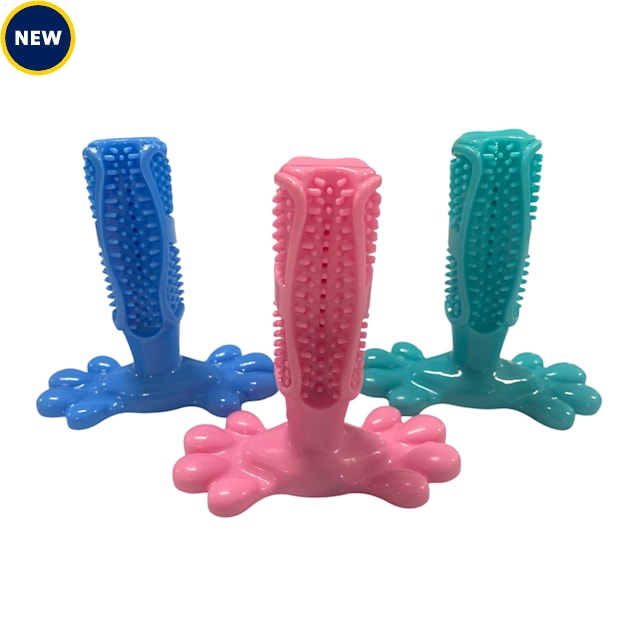 Piggy Poo and Crew Dental Stick or Peanut Butter Treat Toy - Eco-Friendly Chew Toys for Small Animals, Count of 3 - Carousel image #1