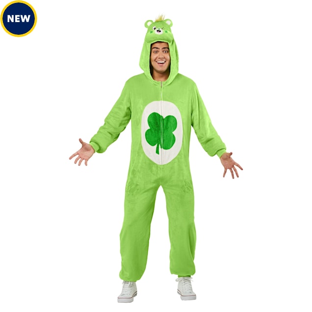 RUBIES The Carebears: Good Luck Bear Adult Zipsters Costume, Green, Small/Medium - Carousel image #1