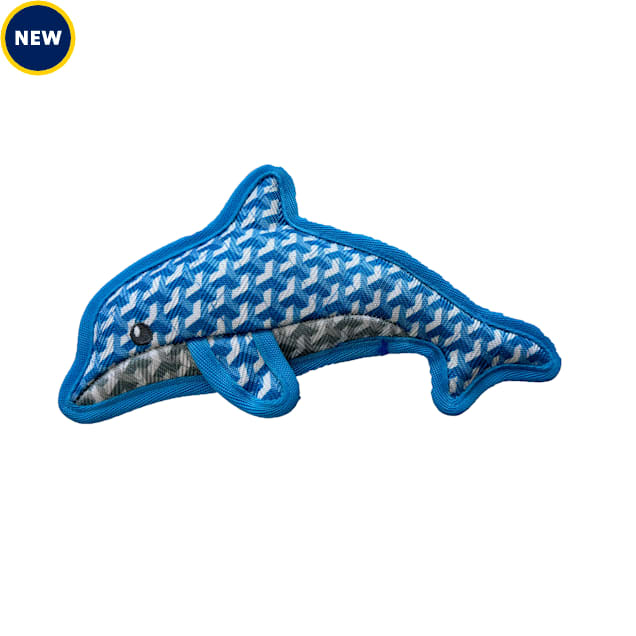 Bark-A-Boo 2D Dolphin TuffBeastz Dog Toy, Small - Carousel image #1