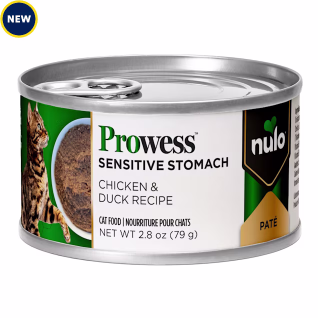 Nulo Prowess Sensitive Stomach for Adult Cats Chicken & Duck Pate Cat Food, 2.8 oz., Case of 12 - Carousel image #1
