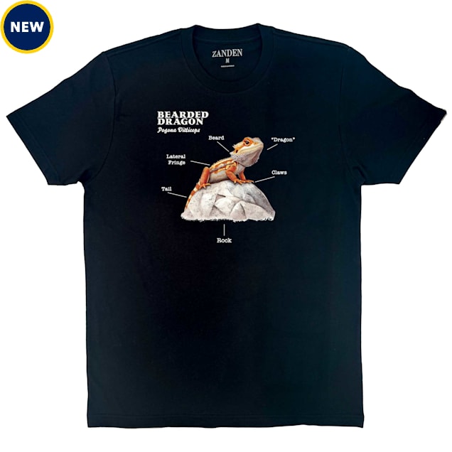 Zanden Bearded Dragon Graphic Adult T-Shirt, Small - Carousel image #1