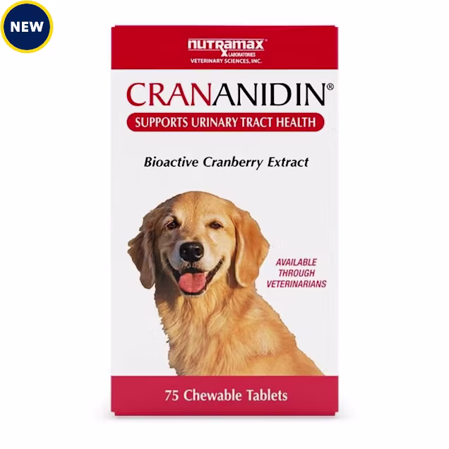 NUTRAMAX CRANANIDIN Chewable Tablets for Dogs, Count of 75 - Carousel image #1