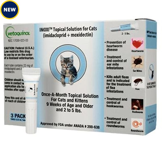 Imoxi TOPICAL SOLN for Cats (Generic) 2-5 lbs, 3 Count - Carousel image #1