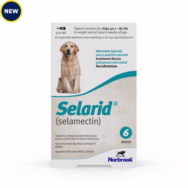 Selarid Canine Topical Solution (Generic) 40.1-85 lbs, 6 Count - Carousel image #1