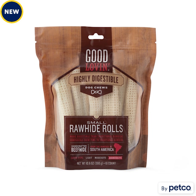 Good Lovin' Rawhide Rolls for Dogs, Small, 10 count - Carousel image #1
