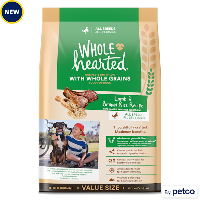WholeHearted Whole Grains Lamb and Rice Recipe Dry Dog Food, 45 lbs. - Carousel image #1