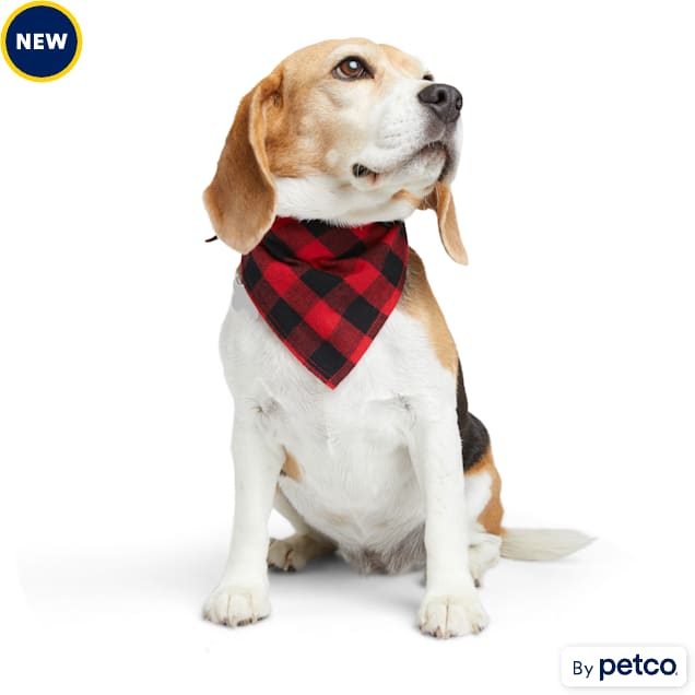 Merry Makings Buffalo Print Bandana for Pets Small Medium Red