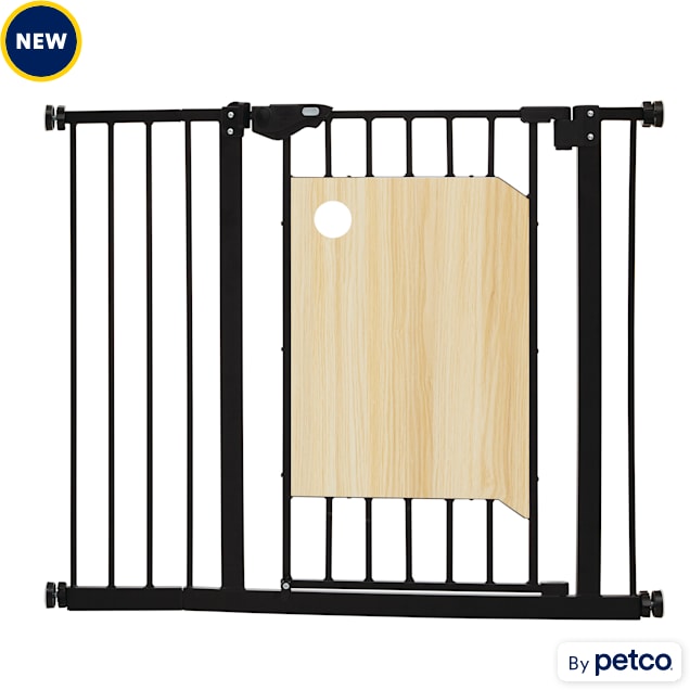 EveryYay Wood and Metal Pet Gate, 37.9" L X 2" W X 33" H Petco