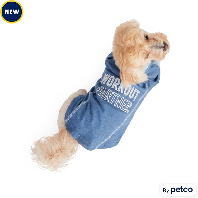 Reddy Workout Partner Panel Tee for Dogs, X-Small, Blue | Petco