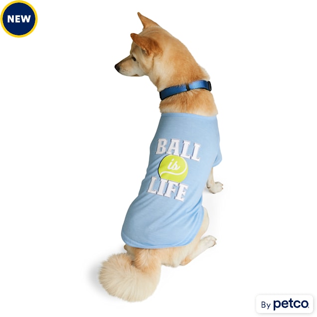 YOULY Ball is Life Dog T Shirt XX Small Blue
