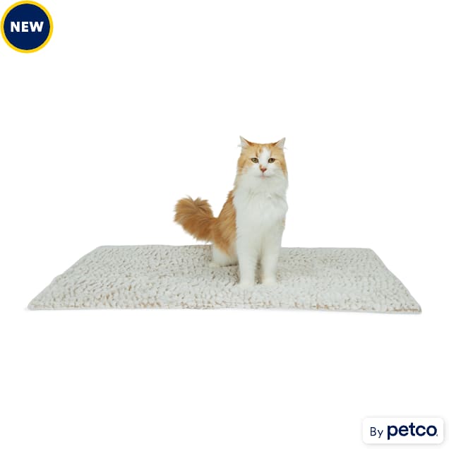 EveryYay Cream SelfWarming Cat Throw, 24" L X 36" W Petco