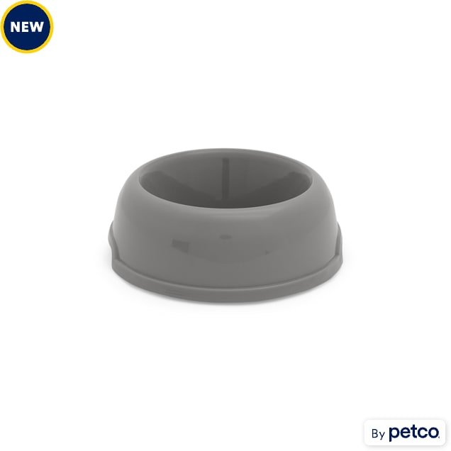EveryYay Essentials Gray Plastic Dog & Cat Bowl, 1.2 Cups - Carousel image #1