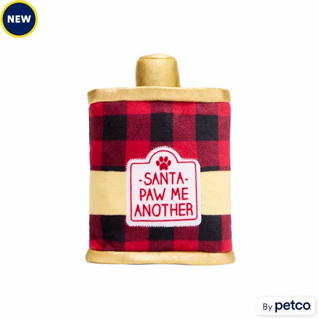 Merry Makings Holiday Flask Plush Dog Toy, Medium - Carousel image #1