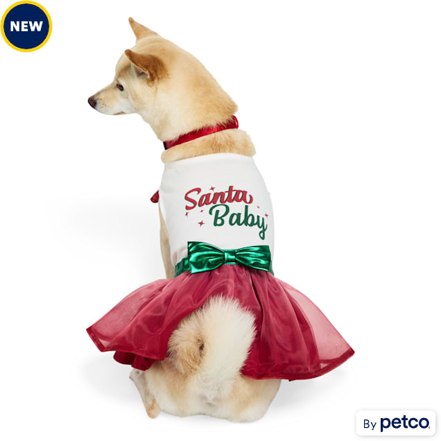 Merry Makings Santa Baby Dress for Pets XX Small Red Petco