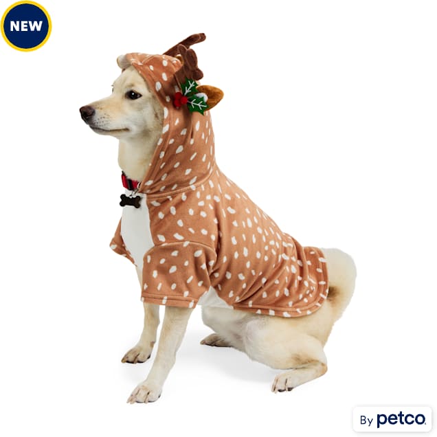 Merry Makings Reindeer Hoodie for Pets XX Small Brown Petco