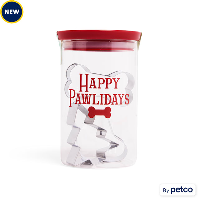 Merry Makings Cookie Cutter Treat Jar Set for Dogs Petco