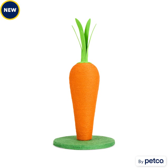 EveryYay Novelty Carrot Cat Scratch Post, Medium - Carousel image #1