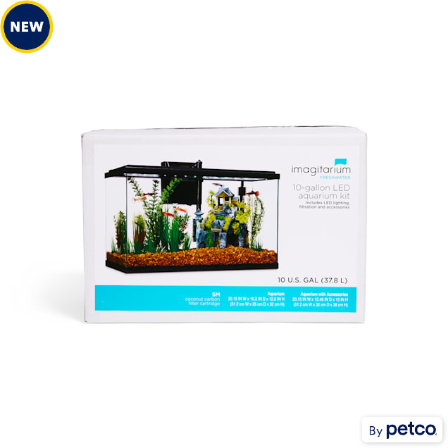 Imagitarium LED Aquarium Kit, 20.15" W X 12.6" H, 10 Gallon - Carousel image #1