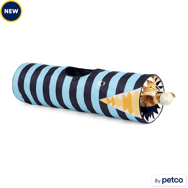 Started As A Bottle Striped Cat Tunnel, Large - Carousel image #1