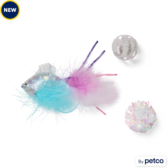 YOULY Iridescent Sea Life Cat Toys, X-Small, Pack of 3 - Carousel image #1
