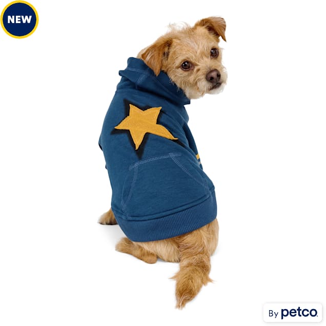 Reddy Star Pet Hoodie, Navy, X-Small - Carousel image #1