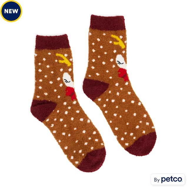 Merry Makings Holiday Doe Pet Parent Socks, One Size - Carousel image #1