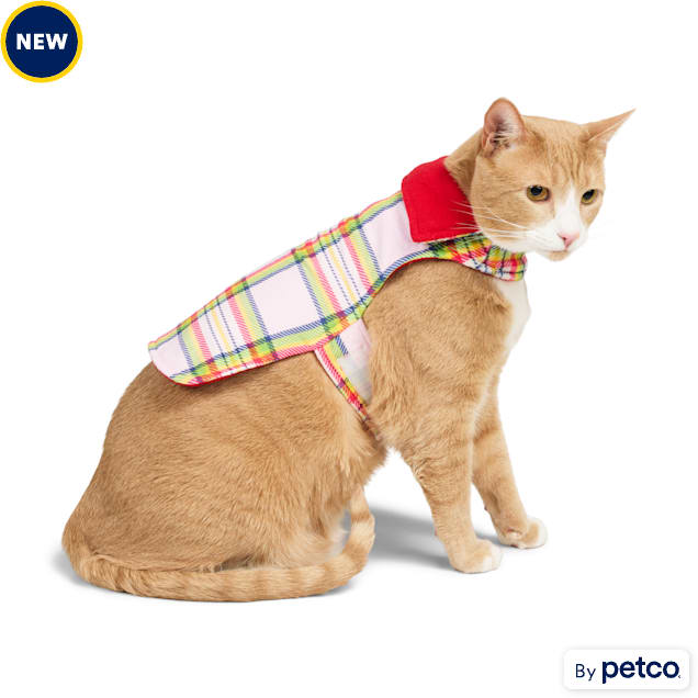 Merry Makings Pink Cozy Cat Coat, X-Small - Carousel image #1