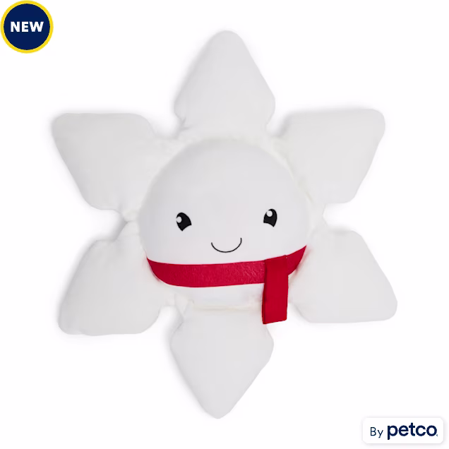 Merry Makings Smiling Snowflake Plush Dog Toy, Large - Carousel image #1