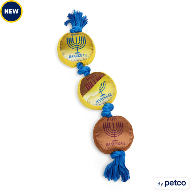 Merry Makings Gelt Plush Rope Dog Toy, Medium - Carousel image #1