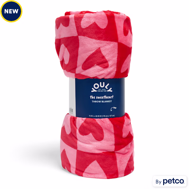 YOULY Valentine's Hearts Throw Blanket, 70" L X 50" W - Carousel image #1