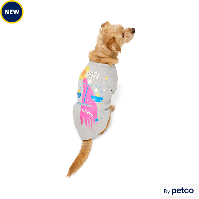 YOULY Libra Zodiac Sign Pet T-Shirt, Small - Carousel image #1