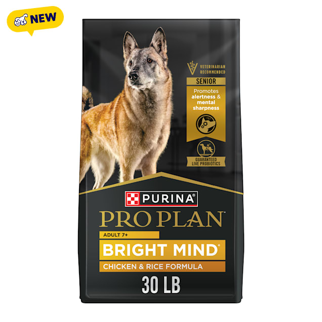 Purina Pro Plan with Probiotics for Dogs, Bright Mind 7+ Chicken & Rice Formula Senior Dog Food, 30 lbs. - Carousel image #1
