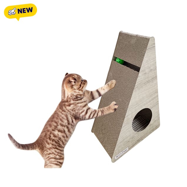M.O.E. Pets Tall Wedge Shaped Scratcher with Ball Cat Toy, 11" L X 15" W X 25" H - Carousel image #1