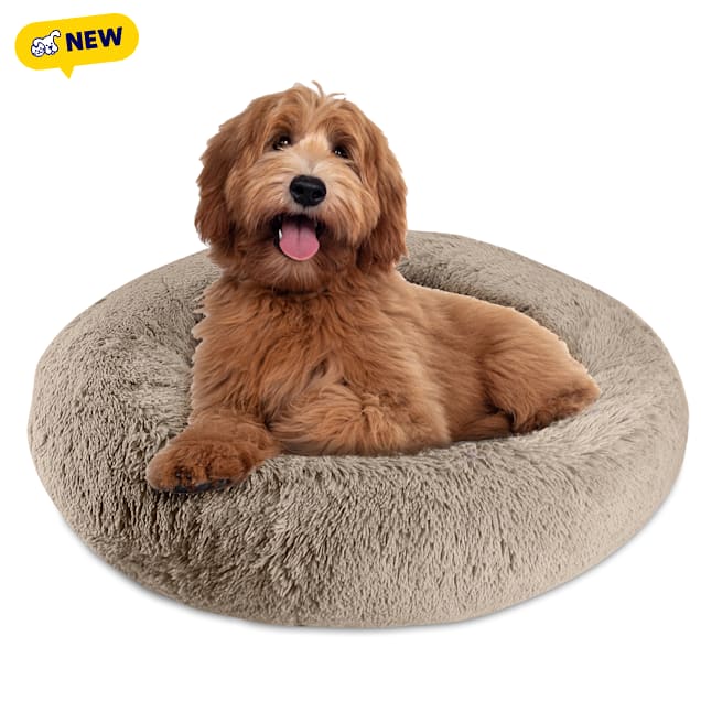 Pet Napper Taupe Donut Dog Bed, 39" L X 39" W X 11" H - Carousel image #1