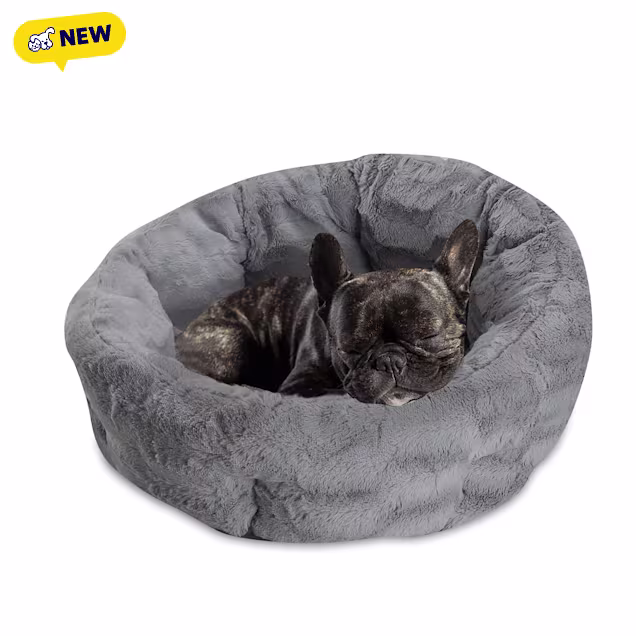 Sleepy Pet Silver Quilt Round Dog Bed, 22" L X 22" W X 10" H - Carousel image #1