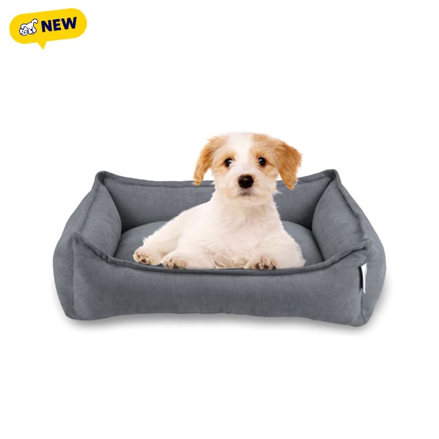 Arlee Pet Products Canine Creations Crescent Lounger Orthopedic Eco-Friendly Memory Foam Dog Bed, 26" L X 21" W X 8" H, Gray - Carousel image #1
